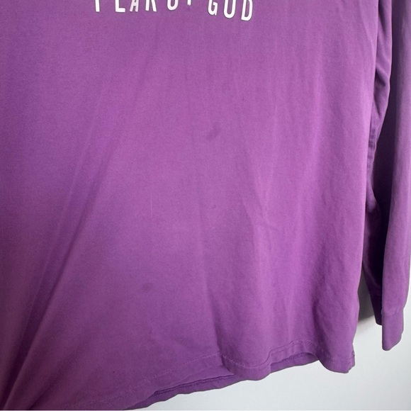 Fear of God ESSENTIALS Rugby Shirt – Purple Long Sleeve XL - Picture 4 of 11